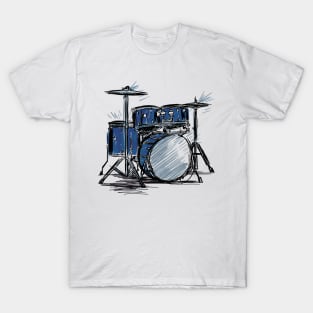 Drum kit stketch T-Shirt